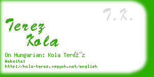 terez kola business card